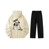 Абрикосовый топ+черные брюки