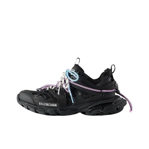 Balenciaga Track Trail Laces 25 Qixi Festival Collection Low Top Crepe Sole Sneakers Women's Black Баленсиага Трек Трейл Лэйсес 25 Фестиваль Циси Коллекция Низкие Топы Кремепоуз Снукеры Женские Черные