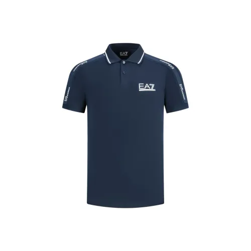 EMPORIO ARMANI EA7 SS24 Поло Мужское Темно-синий