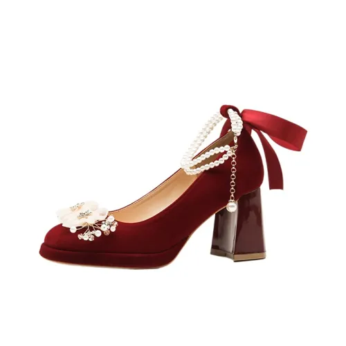 Zubumei Грубый каблук Высокие каблуки Женские