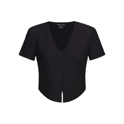 URBAN REVIVO Рубашка Женская Глубокий Черный