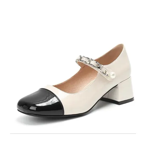 VASI LYEV Туфли Мэри Джейн с грубым каблуком Женские