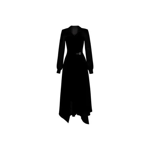 GEZITAI Длинное платье с длинными рукавами женское