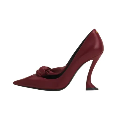 Lanvin Midnight STEP Нестандартный каблук Высокие каблуки 10 см Женские Темно-красный