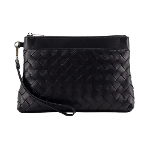 Bottega Veneta Intrecciato Коровья кожа Клатч Мужской Черный