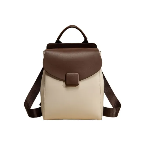 Lv Fielder ПУ (полиуретан) Рюкзак Белый и Коричневый