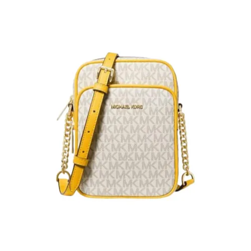 MICHAEL KORS Jet Set Поливинилхлорид Сумка через плечо Средняя Женская Ванильный Желтый