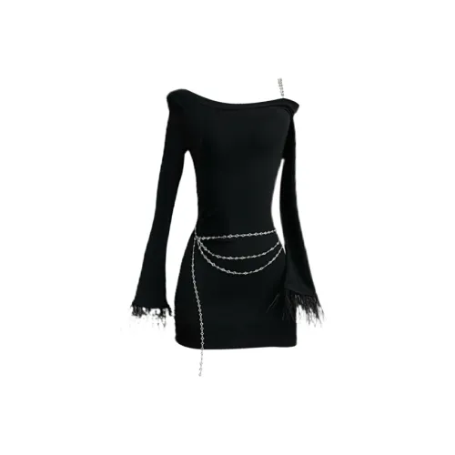 Udon House Длинное платье с длинными рукавами женское