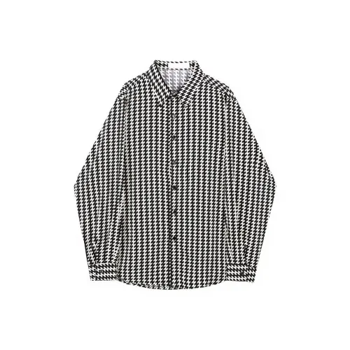 CAT'S PAW Черный Белый Унисекс Рубашки