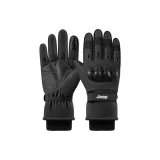 Черный [Утолщенный и с флисовой подкладкой - противоскользящий, износостойкий, совместимый с сенсорным экраном]