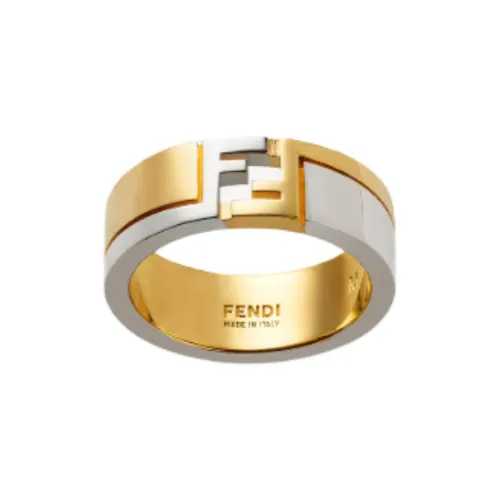FENDI Кольцо FF CubeКольцо Золотистого И Серебристого Цветов
