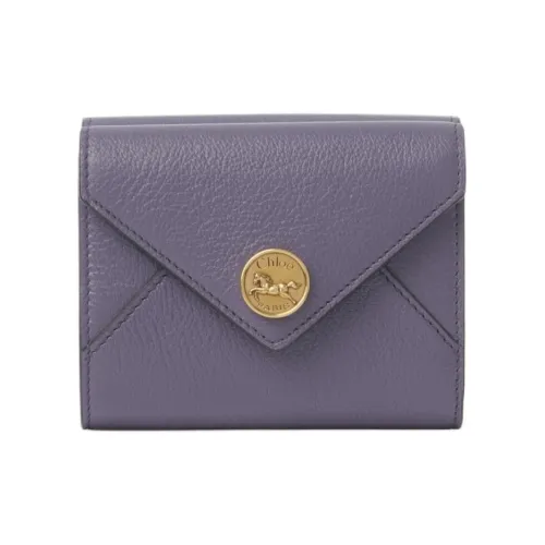 Chloe Тисненая козья кожа Кошелек Маленький Женский Фиолетовый