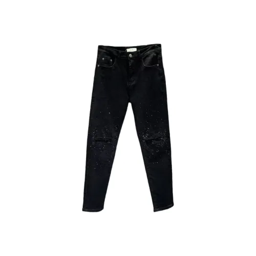 CAT'S PAW Черный Унисекс Джинсы