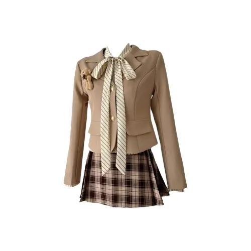 TIBINB Khaki Женские Комплекты с Юбкой