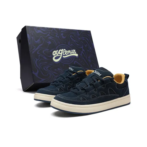 OUGLEMEN Покрытие Slip-Resistant и Abrasion-Resistant Низкие Кроссовки для Скейтбординга Мужские