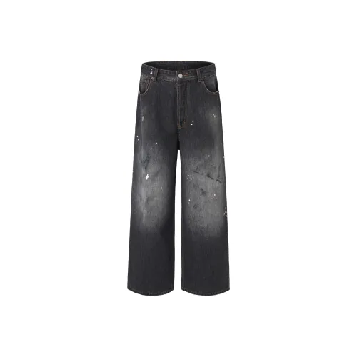 SONGS ALONG Черный Серый Цвет Унисекс Джинсы