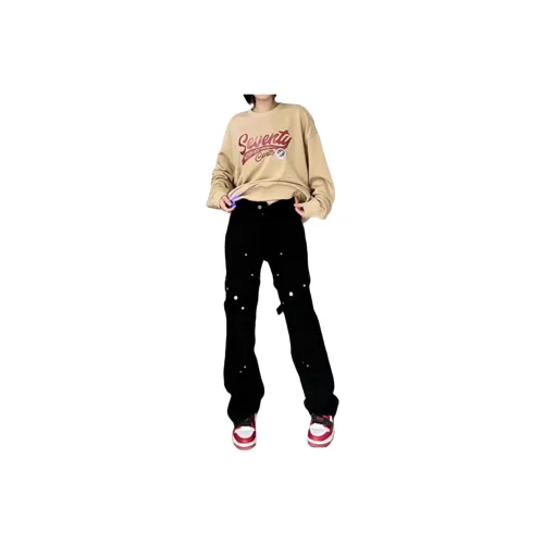 NRXX Мужская одежда Модный Джинсы Гонконгский шик Подростки Нишевый Дизайн Широкие брюки Винтаж Прямой крой Мужской