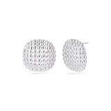 Серьги из стерлингового серебра в сетчатой отделке