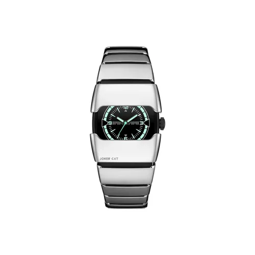JOKER CAT Кварцевый механизм Часы Унисекс Черный циферблат