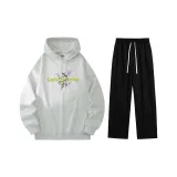 Белый, серый, топсайс, топ + черные штаны