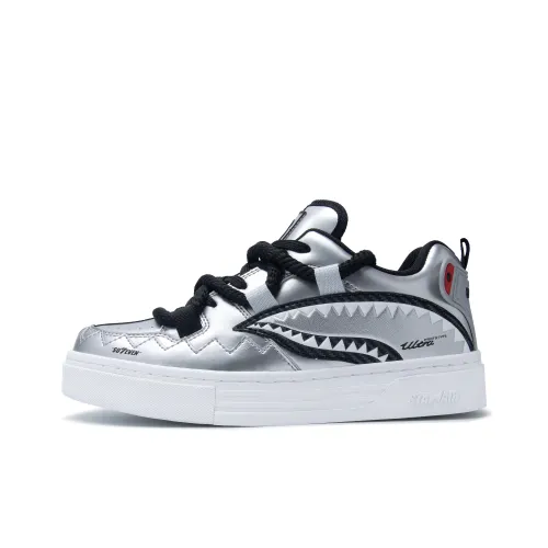 STANAIR Shark 2,0 Устойчивые к истиранию противоскользящие низкие скейтбордические кроссовки Unisex Su7 Space Silver