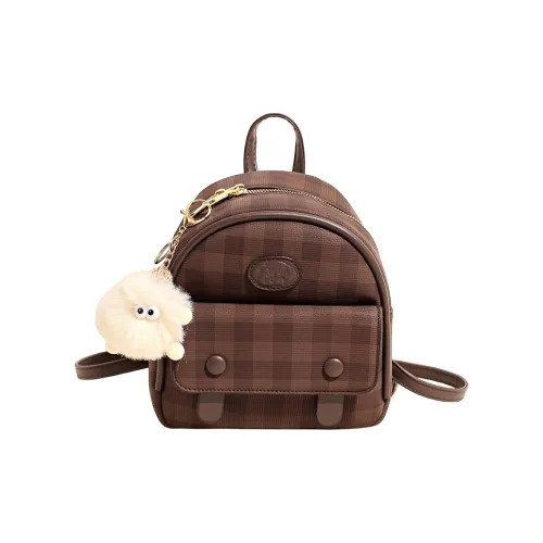 Cwatcun ПУ (полиуретан) Рюкзак Стандартный Женский Хаки Кофейный Синий Серебряный Экрю Черный