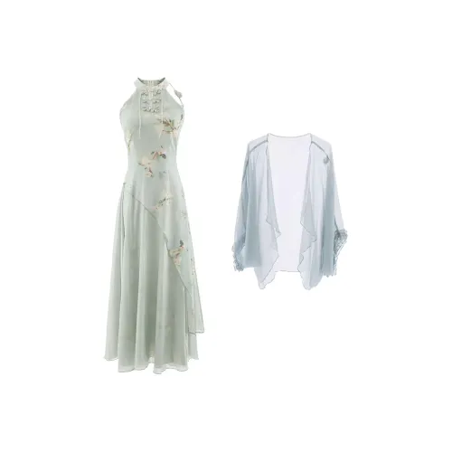 Udon House Светло-зеленая шаль юбка женский комплект с юбкой