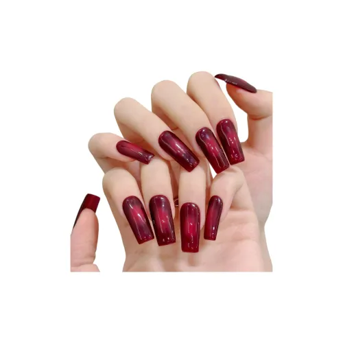 KDOW Красный Night Розовый Blood Красный Стеклянные бусины Минималистский стиль Искусные ногти Прямоугольный Красный Румяна Пятно Стиль Инстаграм