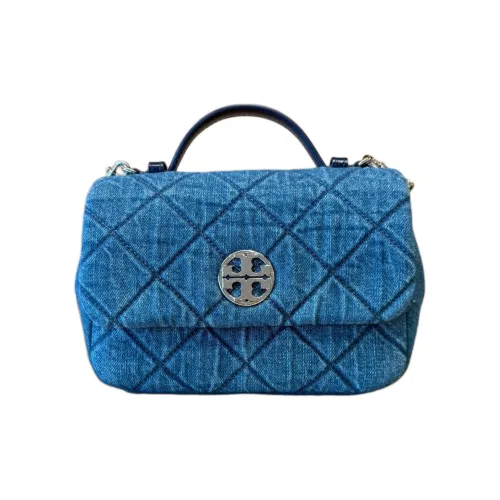 Tory Burch Козья кожа Одно плечо Сумка Женская Джинсовый синий