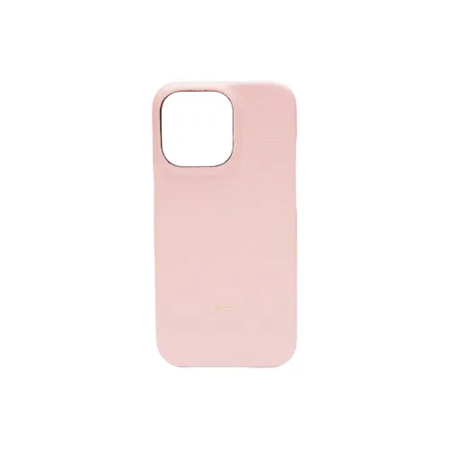 Valextra Millepunte Телячья кожа iPhone 13 Pro Защитный чехол Сумка Аксессуар Женские Пионово-розовый