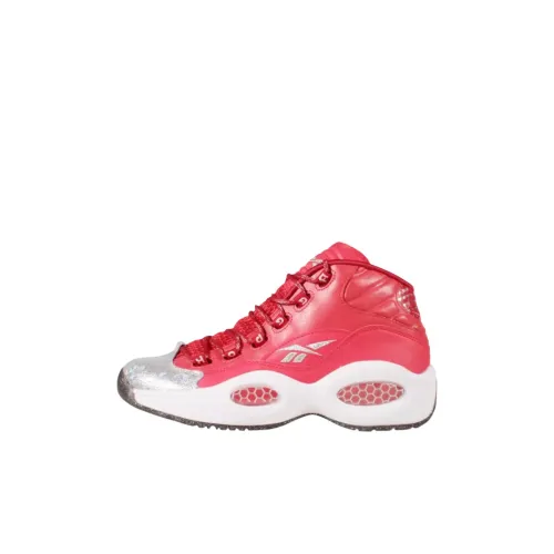 Reebok Question Mid Топ Детские Баскетбольные Кроссовки Розовые Унисекс
