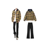 Yellow Blue Shirt + Black Jeans  
Желтая Синяя Рубашка + Черные Джинсы