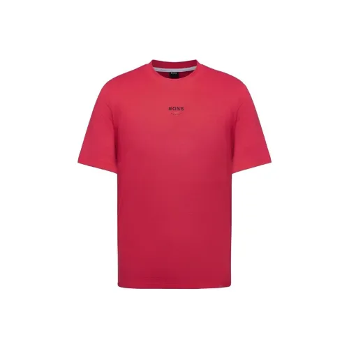 Hugo Boss Red Men's T-Shirts Hugo Boss Красные Мужские Футболки