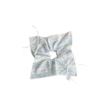 Молоко Синий Белый Кролик · Квадратный Шарф (Двойной Бант)