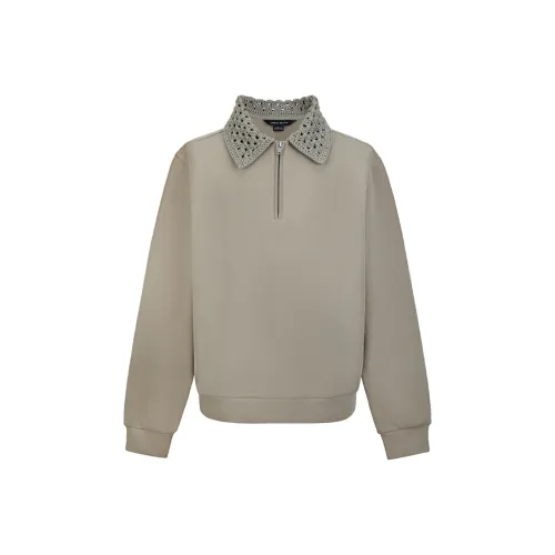 URBAN REVIVO Medium Gray Men's Sweatshirts URBAN REVIVO Средне-серый Мужские Толстовки