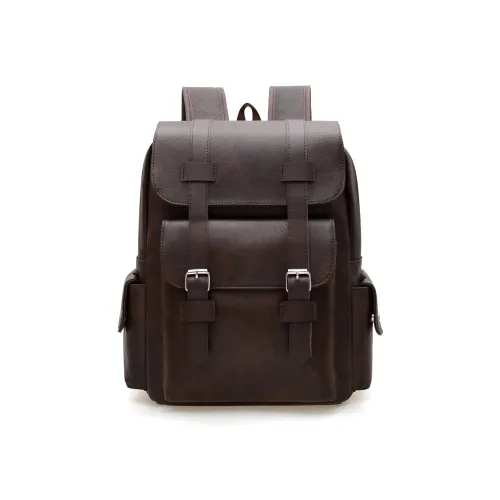 Tezimyt ПУ (полиуретан) Рюкзак Стандартный Желтый Коричневый Коричневый Классический Черный