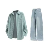 Лесной зеленый + Светло-синий