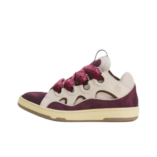 Lanvin Curb Low Топ Скейтборд Кроссовки Унисекс Белый Фиолетовый