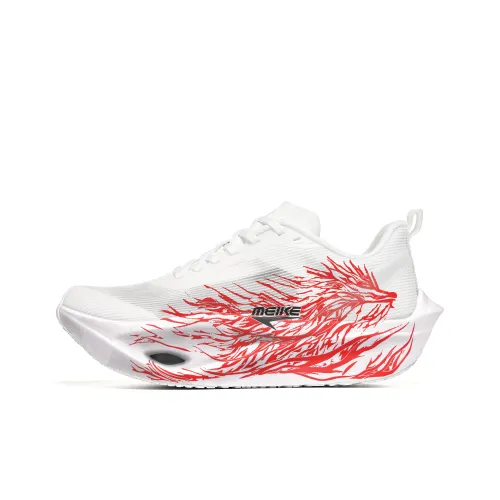 MEIKE Беговые кроссовки Low Top Белый Красный Унисекс