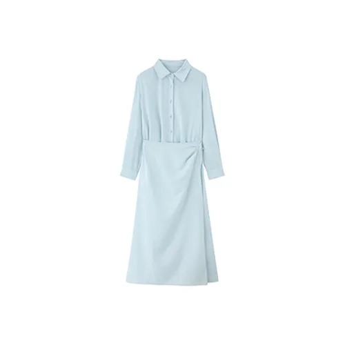 GRAYISMOON Длинное платье с длинными рукавами женское