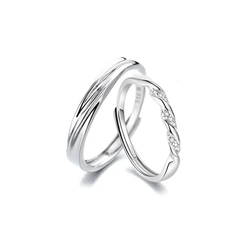 Jinghua Record Циркон Anniversary Ring Unisex