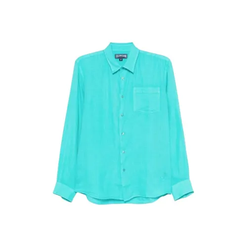 VILEBREQUIN Озерно-голубой Мужские Рубашки