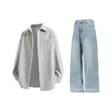 Облачный серый + Светло-синий