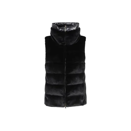 HERNO Черные Женские Жилеты