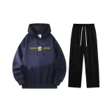 Темно-синий синий топ + черные штаны (с флисовой подкладкой)