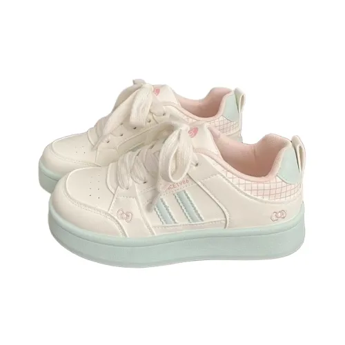 CHERRY KALIKA Устойчивые к истиранию противоскользящие низкие кеды для скейтбординга Женские Бежево-зеленые