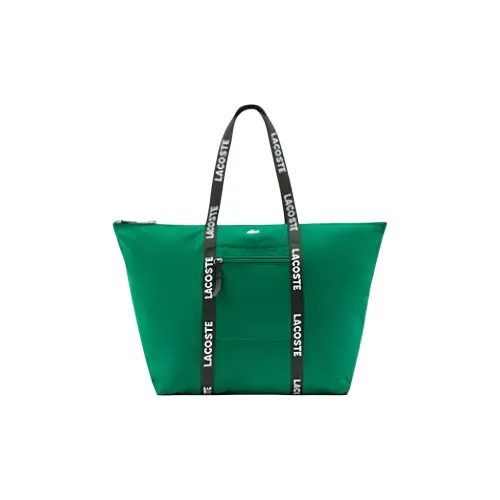 LACOSTE Ткань Тоут Сумка Сумка для покупок Сумка на плечо Средний Женская Зеленая