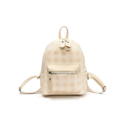 Meow In The Grass ПУ (полиуретан) Рюкзак Женский Белый Желтый Черный