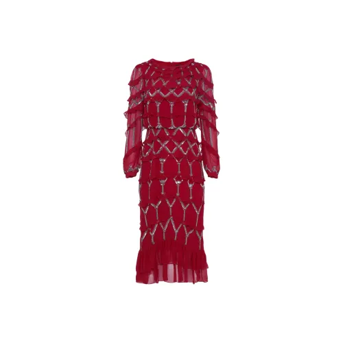 SALONI Длинное платье с длинными рукавами женское