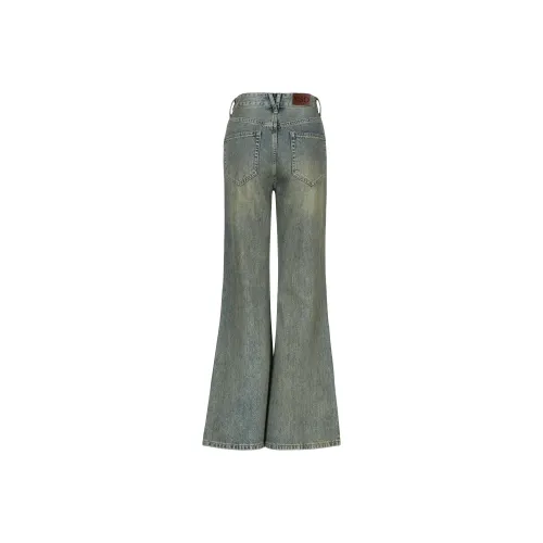 MEISIDUO Джинсы Женские Желтый Грязь